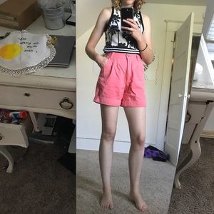 High Waisted Pink Shorts